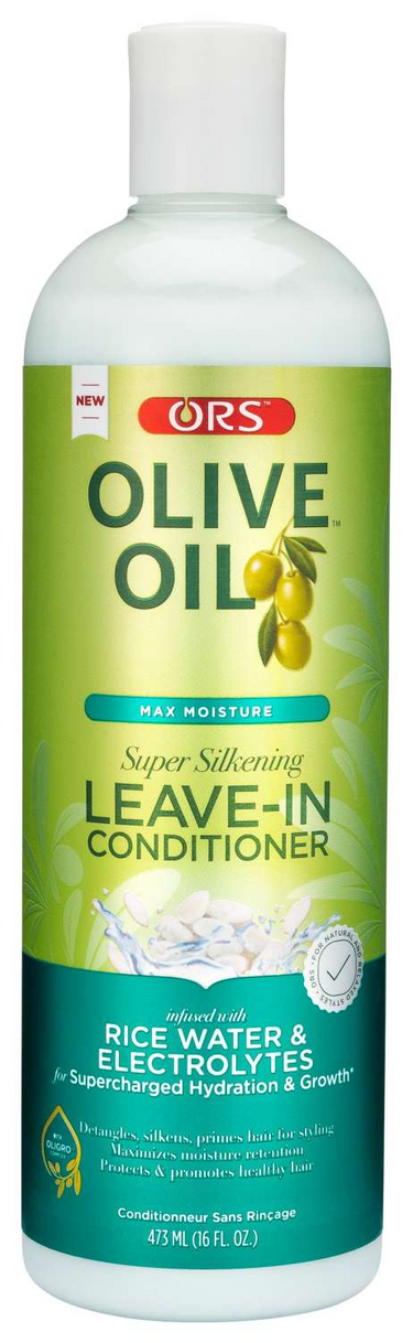 ORS Olive Oil Leave-In Conditioner with Rice Water & Electrolytes – 16 fl oz - ANNS BEAUTY SUPPLY